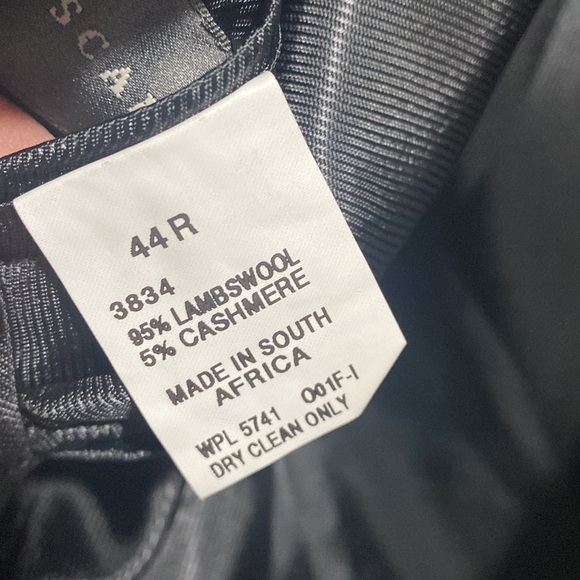 Oscar De La Renta suit coat 2 button closure sz 44 regular lambswool & cashmere - Picture 3 of 6